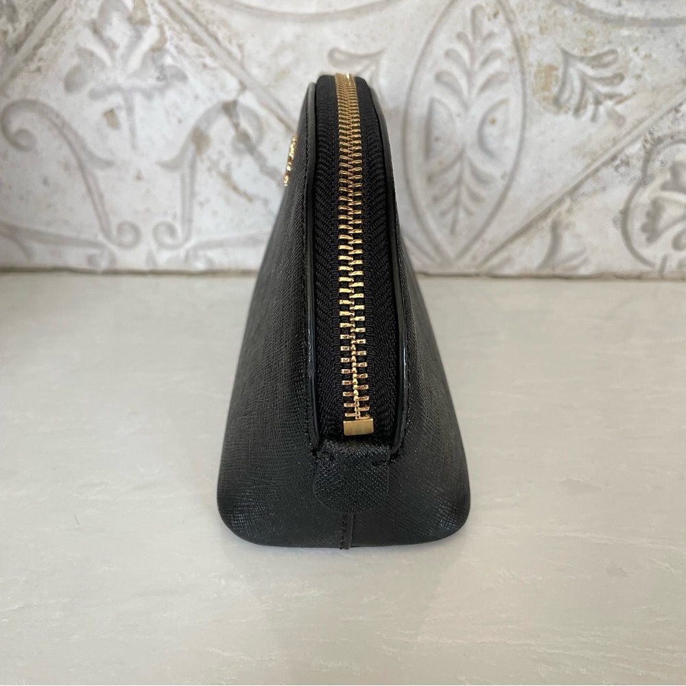 Tory Burch - Robinson Small Makeup Bag- Black - Picture 2 of 14